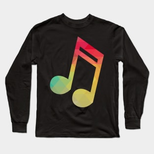 Rainbow color musical note silhouette Long Sleeve T-Shirt